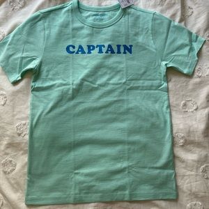 NWT!! J.Crew teal “captain” shirt boys size L/10-11 :)